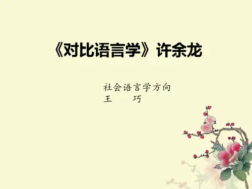 对比语言学第1章 2