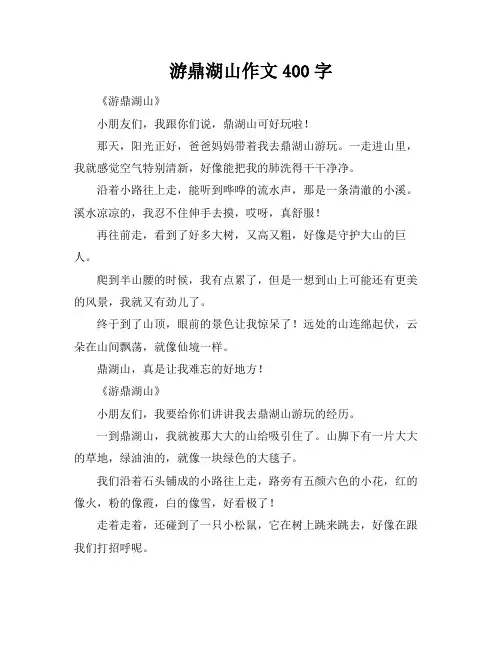 游鼎湖山作文400字