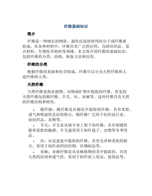 纤维基础知识