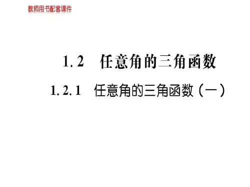 人教A版高中数学必修四课件：第一章 1.2.1(一) 任意角的三角函数 (共46张PPT)