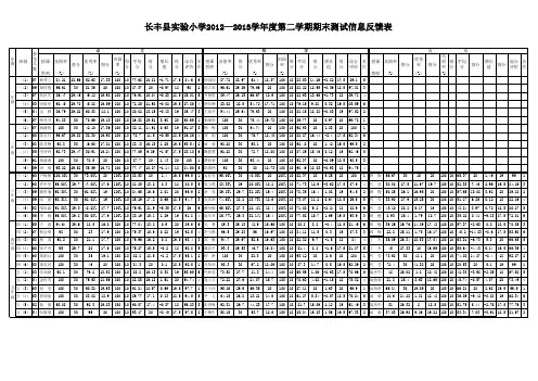 长丰县实验小学总表2013春学期