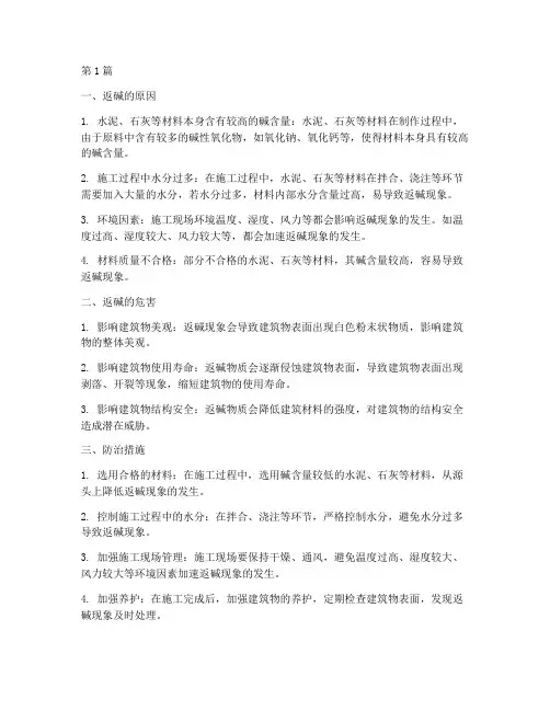 工程施工返碱(3篇)