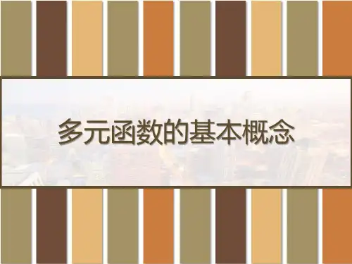 多元函数的基本概念 PPT