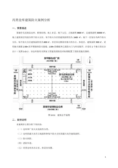注册消防工程师案例分析：丙类仓库建筑防火案例分析