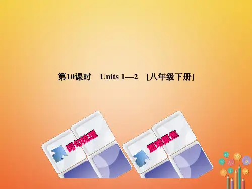 湖南省中考英语总复习第一篇教材过关八下第10课时Units12教学课件人教新目标版