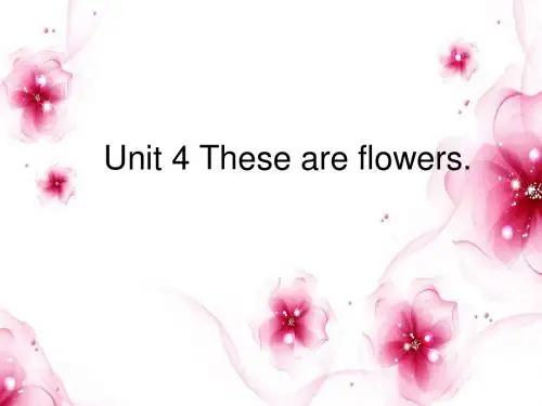 湘少版四年级上册英语Unit_4_These_are_flowers课件(1)