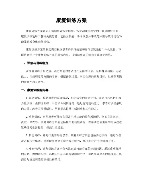 康复训练方案