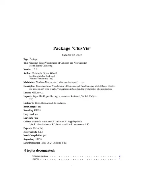 ClusVis 1.2.0 用户手册说明书