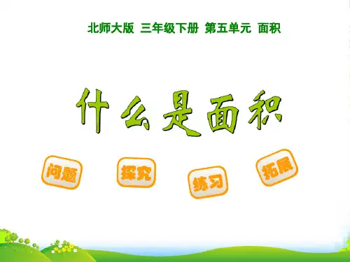 北师大版三年级下册数学优秀课件5.1《什么是面积》 (共17张PPT)
