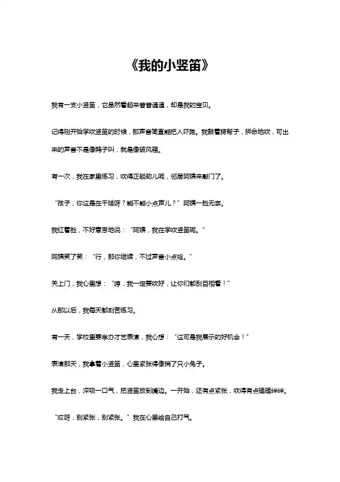 我的小竖笛作文
