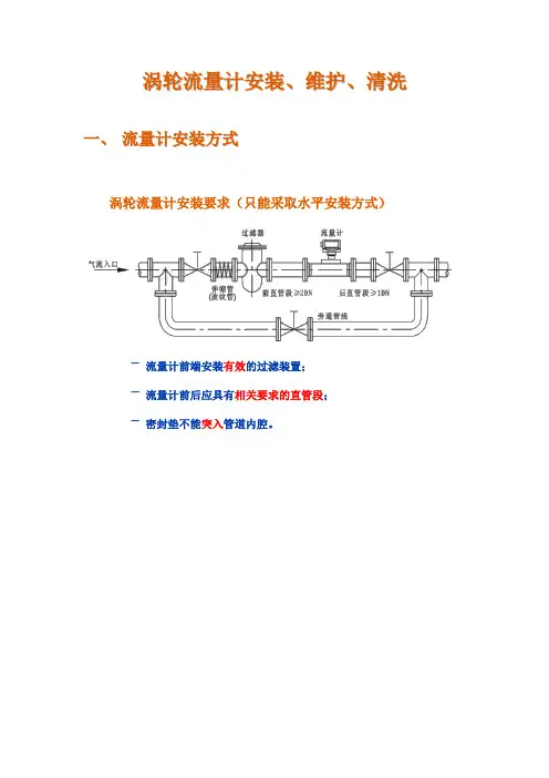 涡轮流量计安装、维护、清洗