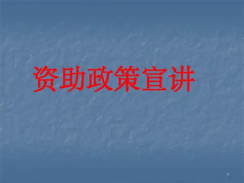 资助政策主题班会ppt课件