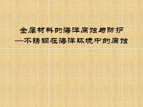 金属材料的海洋腐蚀与防护(第5章)不锈钢在海洋环境中的腐蚀