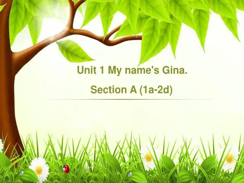最新人教版七年级英语上册   Unit 1 Section A (1a-2d) 课件