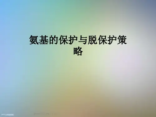氨基的保护与脱保护策略