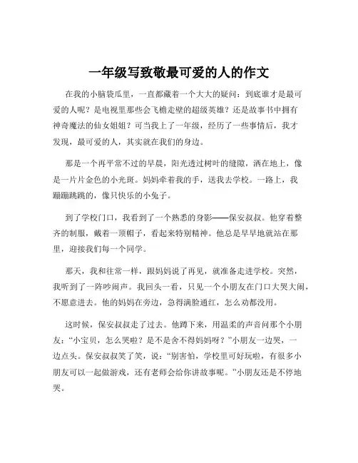 一年级写致敬最可爱的人的作文