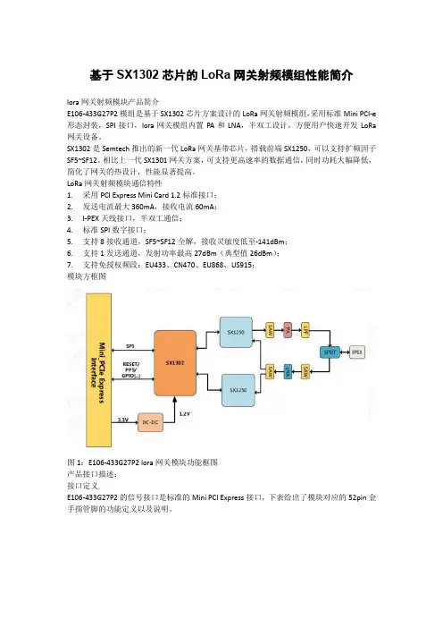 基于SX1302芯片的LoRa网关射频模组性能简介