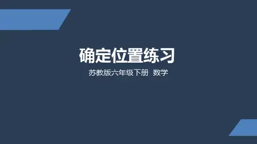 苏教版 小学数学 六年级 下册 确定位置练习 PPT课件