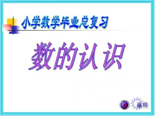 六年级数学总复习---数的认识