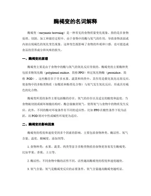 酶褐变的名词解释