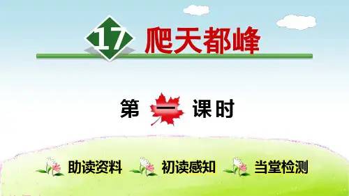 部编版四年级语文上册第17课《爬天都峰》优秀教学课件