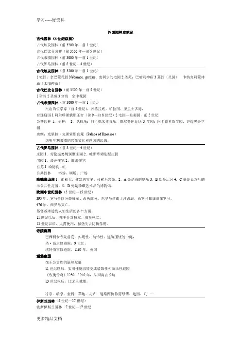 外国园林史笔记(1)汇编
