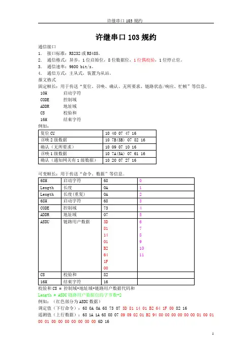 103报文分析