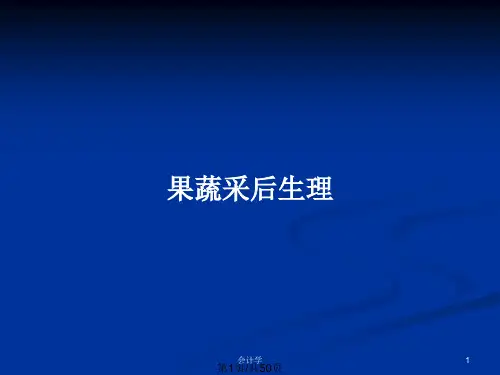 果蔬采后生理PPT教案