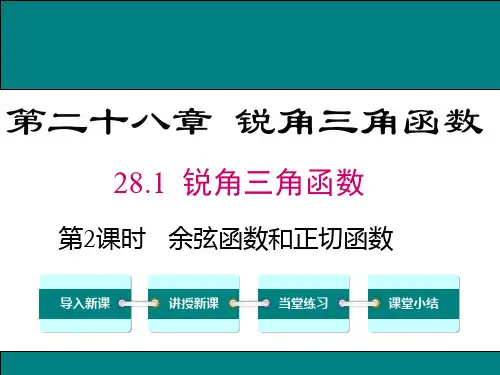28.1 第2课时 余弦函数和正切函数