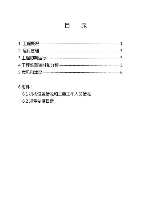 之七、运行报告范本