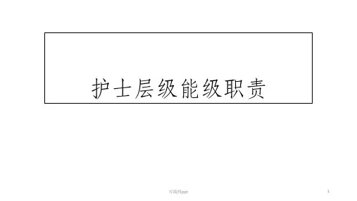护士层级能级职责