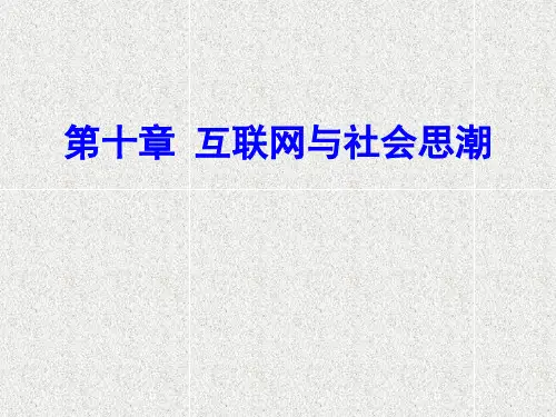 《网络与新媒体概论(高教社)》教学课件—10互联网与社会思潮 