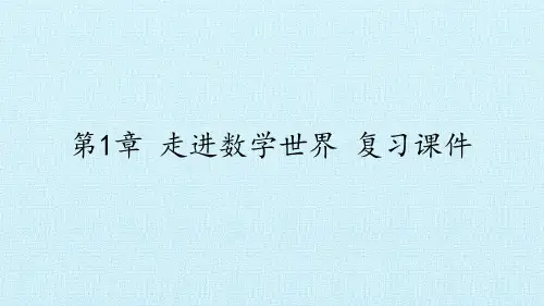 华师大版初中七年级上册数学：第1章 走进数学世界 复习课件