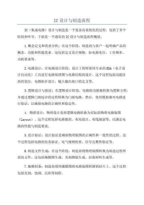 IC设计与制造流程