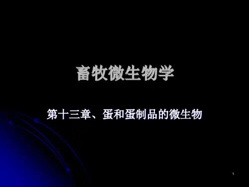蛋和蛋制品的微生物