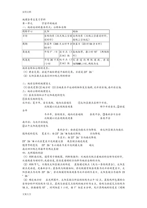 高中地理会考总复习资料