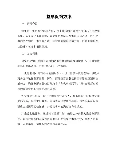 整形促销方案
