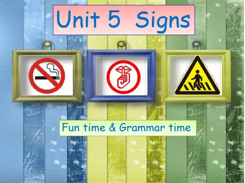 六年级上册英语课件-Unit5 Signs Fun time