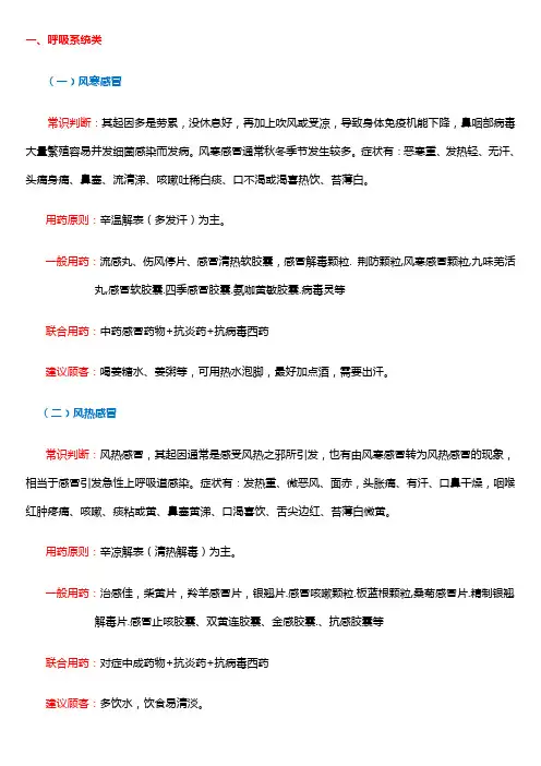 常见病用药手册