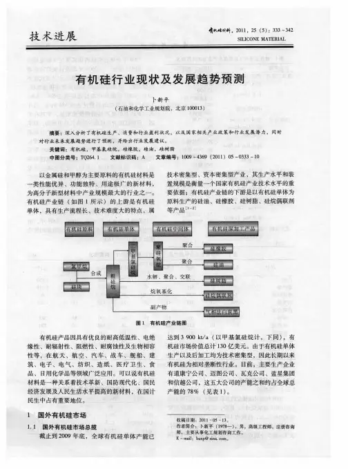 有机硅行业现状及发展趋势预测