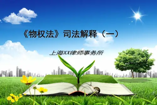 物权法司法解释.