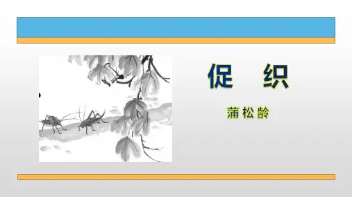 14.1《促织》课件(共31张PPT) 优秀公开课获奖课件统编版高中语文必修下册
