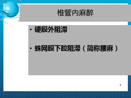 《椎管内麻醉》PPT课件_OK