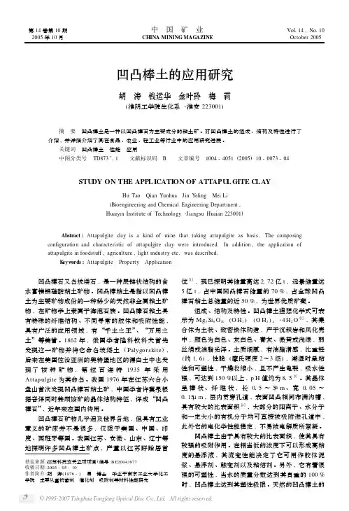 凹凸棒土的应用研究