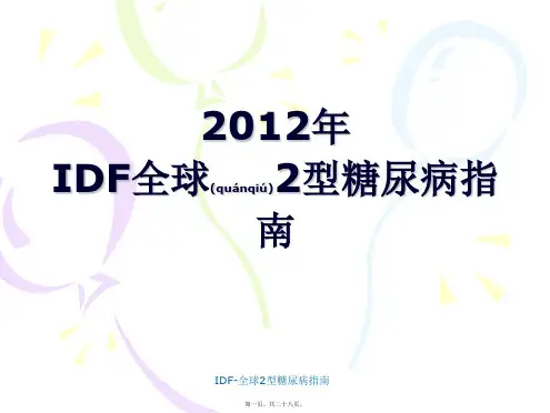 IDF全球2型糖尿病指南课件