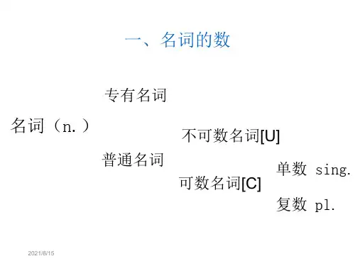 名词的数和格