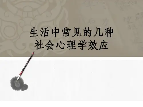 心理学几大效应ppt课件
