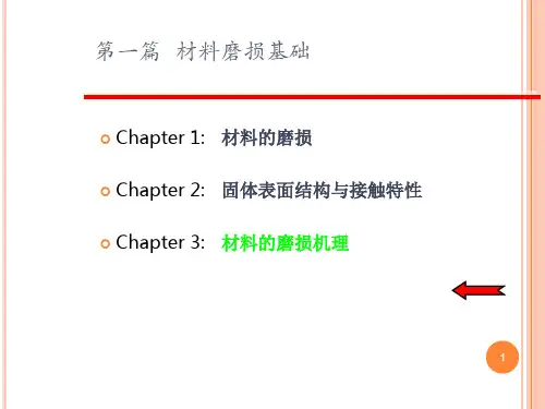 材料磨损与耐磨材料ppt课件