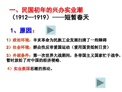民国时期民族工业的曲折发展用