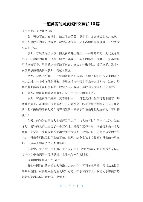 一道美丽的风景线作文精彩10篇